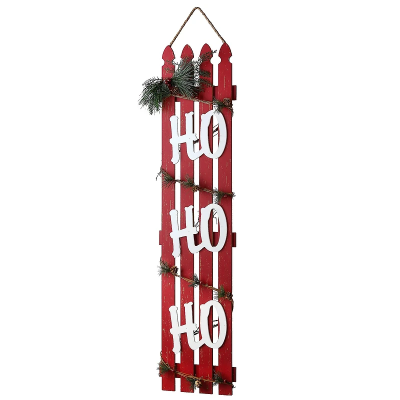 4ft. Red & White Ho Ho Ho Wall Sign
