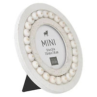 3" x 3" White Beaded Mini Frame by Studio Décor®