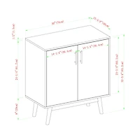 Walker Edison White Mid-Century Modern Accent Cabinet