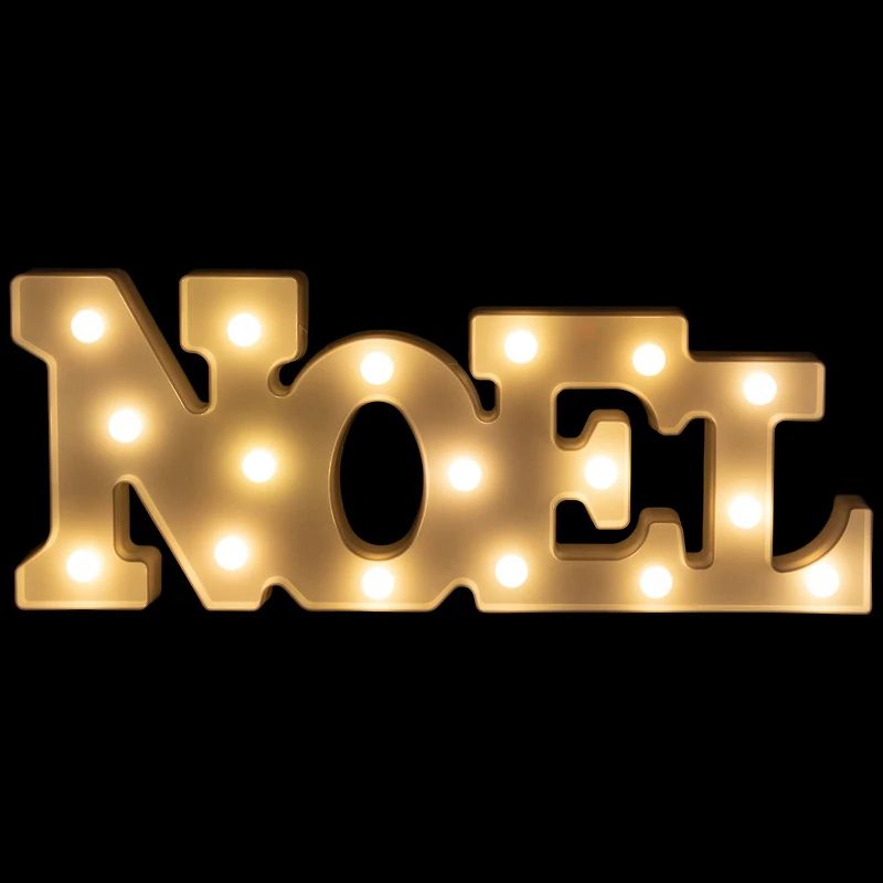 17" White Noel LED Christmas Marquee Wall Sign
