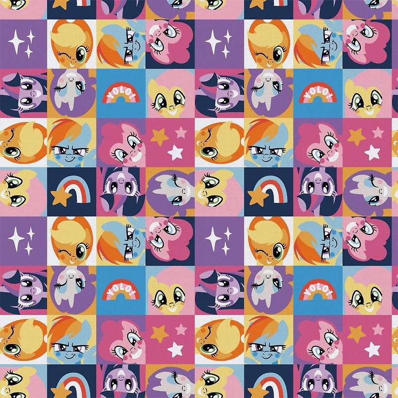 Camelot Fabrics My Little Pony Peek-A-Boo Cotton Precut Fabric Bundle