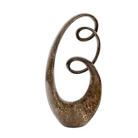 31" Brown Abstract Sculpture