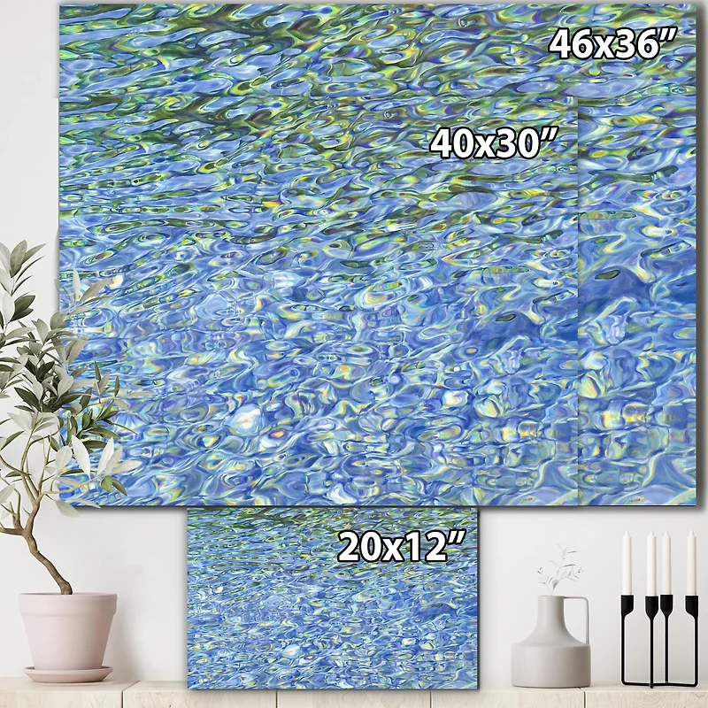 Designart - Sunny Water With Transparent Waves Reflecting Gentle Sunshine II