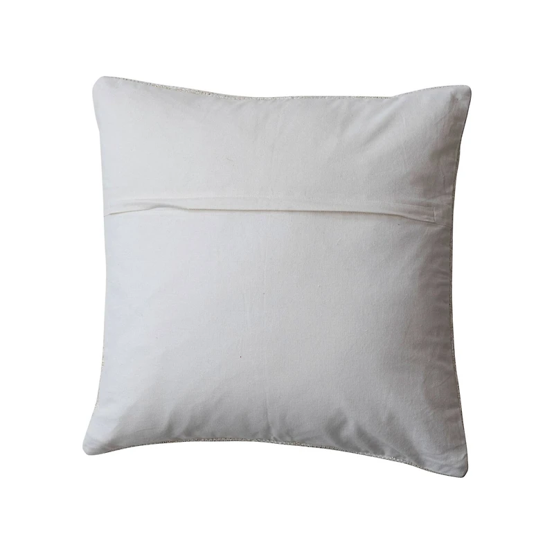 Hello Honey® 20" Natural Square Woven Cotton Blend Accent Pillow