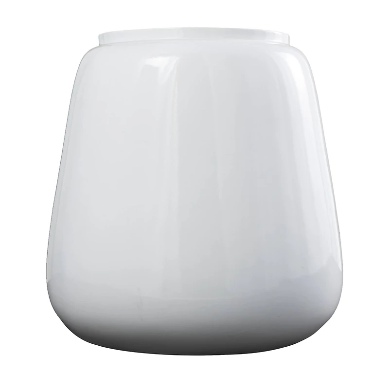 20" White Modern Wide Floor Vase