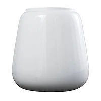 20" White Modern Wide Floor Vase