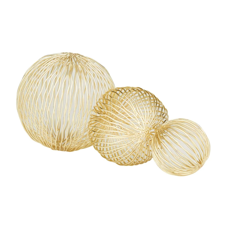 Gold Iron Glam Abstract Sculpture