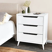 Hello Honey® 37.5" Yume Mid Century Modern Solid Wood 3-Drawer Dresser Chest