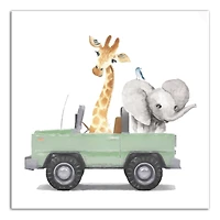 Cruisin Animals 20" x 20" Canvas Wall Art
