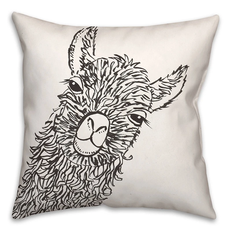 Llama Sweet Cheeks 18" x 18" Indoor/Outdoor Pillow
