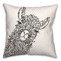 Llama Sweet Cheeks 18" x 18" Indoor/Outdoor Pillow
