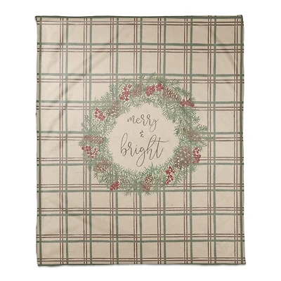 Merry & Bright Plaid Coral Fleece Blanket