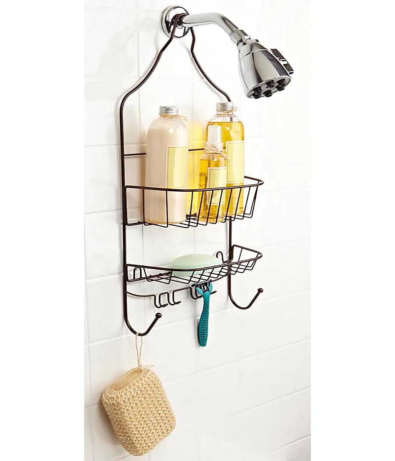 Bath Bliss Bronze Contoured Head Design Shower Caddy