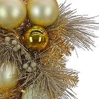 36" Be Merry Gold LED Teardrop Swag