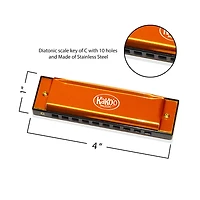 Salus Kako'o Orange Classic Metal Harmonica