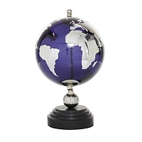 13" Blue Ceramic Coastal Globe