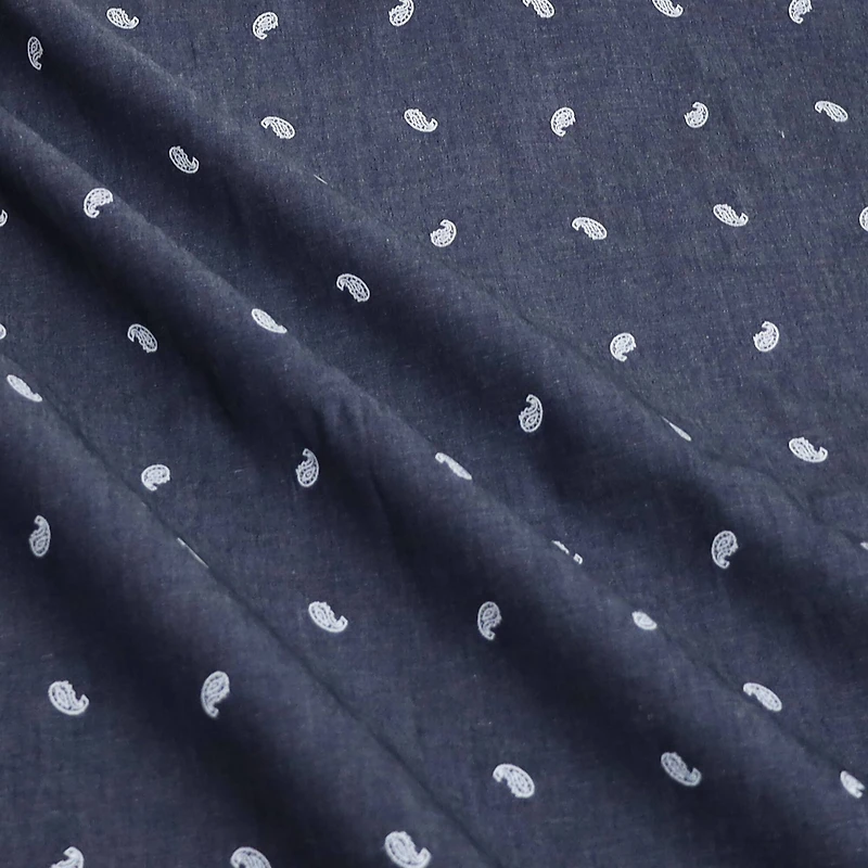 Fabric Merchants Chambray Paisley Cotton Fabric