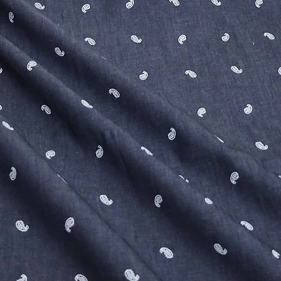 Fabric Merchants Chambray Paisley Cotton Fabric