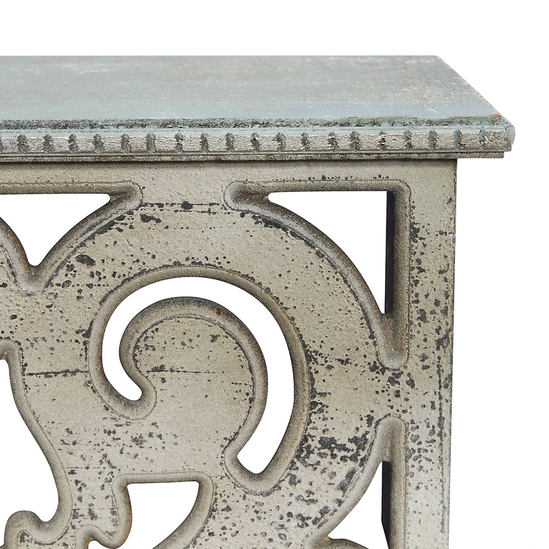 White Wood Farmhouse Wall Shelf, 10" x 48" x 8"