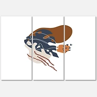 Designart - Elementary Shapes With Abstract Flowers Plants III