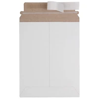 JAM Paper 7" x 9" White Flat Photo Mailer Peel & Seal Closure Envelopes, 6ct.
