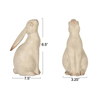 Hello Honey® 6.5" Charming Rabbit Bookend Set