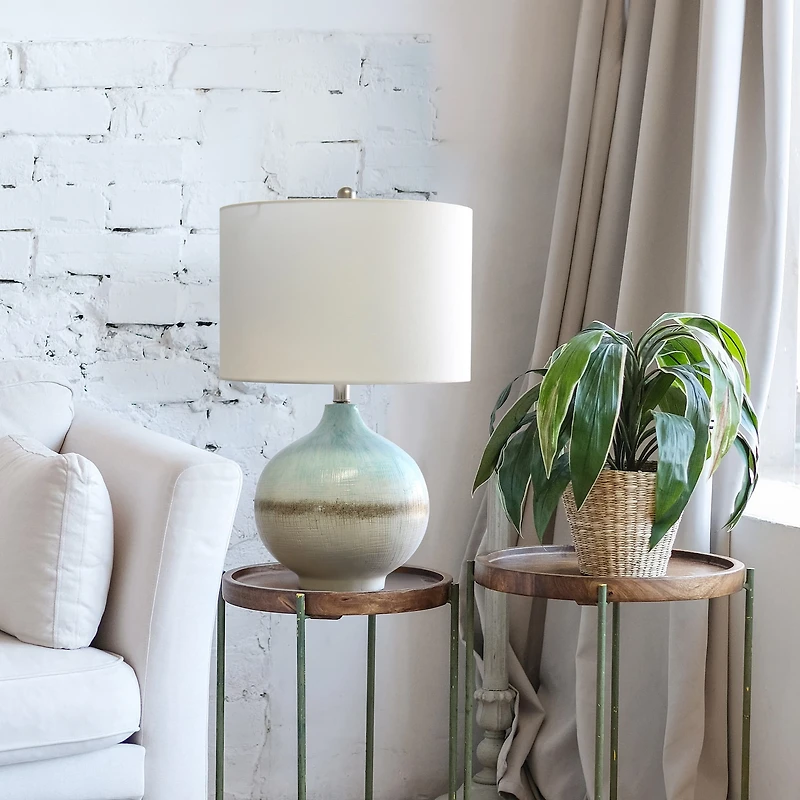 Lalia Home Bayside Horizon 24" Table Lamp with Fabric Shade