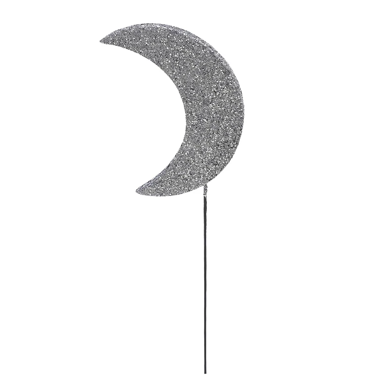 10.5" Silver Glitter Moon Pick by Ashland®