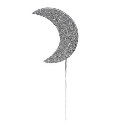 10.5" Silver Glitter Moon Pick by Ashland®