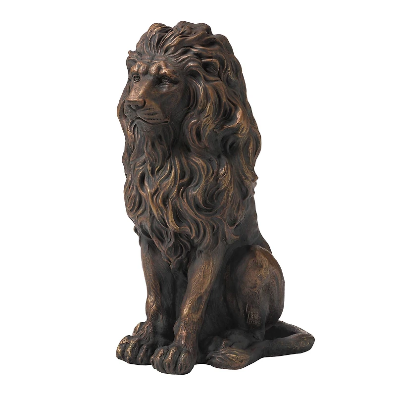 Glitzhome® 21" Guardian Sitting Lion Statue