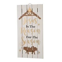 Glitzhome® 28" Wooden Nativity Wall Décor