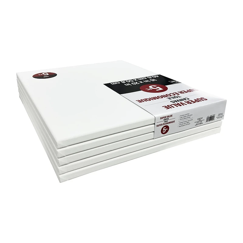 5 Pack 16" x 20" Super Value Canvas by Artist's Loft®