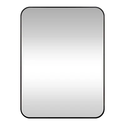 18" x 24" Black Rounded Corner Metal Decorative Mirror by Ashland®