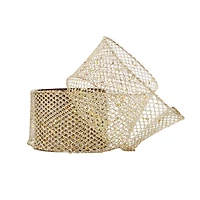 2.5" x 20ft. Champagne Wired Mesh Ribbon by Celebrate It®
