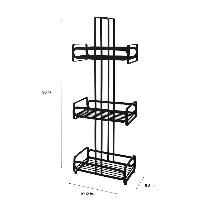 Elle Décor Noir Black 3 Tier Spa Tower