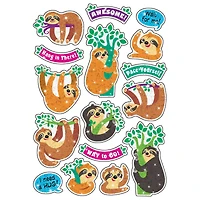 Trend Enterprises® Thoughtful Sloths Sparkle STICKERS®, 6 Packs of 32