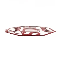 15" Red Santa Stop Here Metal Sign by Ashland®