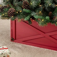 Glitzhome® 32" Red Wooden Tree Collar