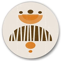 Designart - Abstract Minimal Sun and Moon In Earth Tones IV