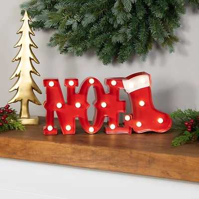 Lighted "Noel" Christmas Decoration - 16"