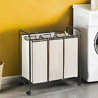 NEX™ 30" Brown Removable 3-Bag Laundry Sorter