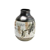 Hello Honey® 6" Neutral Hand Painted Stoneware Vase