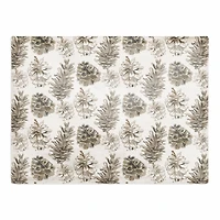 Pine Cones on White Cotton Twill Placemat