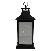 12" Black LED Lantern with Flickering Light