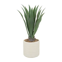 3.5ft. Potted White Plastic Contemporary Aloe Vera Artificial Foliage