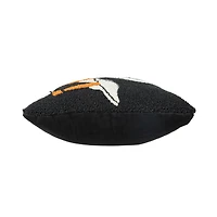 Glitzhome® 14" Hooked Halloween Ghost "BOO" Pillow