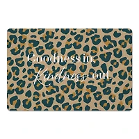 Goodness In Kindness Out Leopard Floor Mat