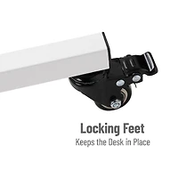 Mind Reader Portable Standing Adjustable Height Rolling Computer Desk