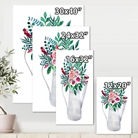Designart - Bouquets of Flowers In Rustic Flowering Pot
