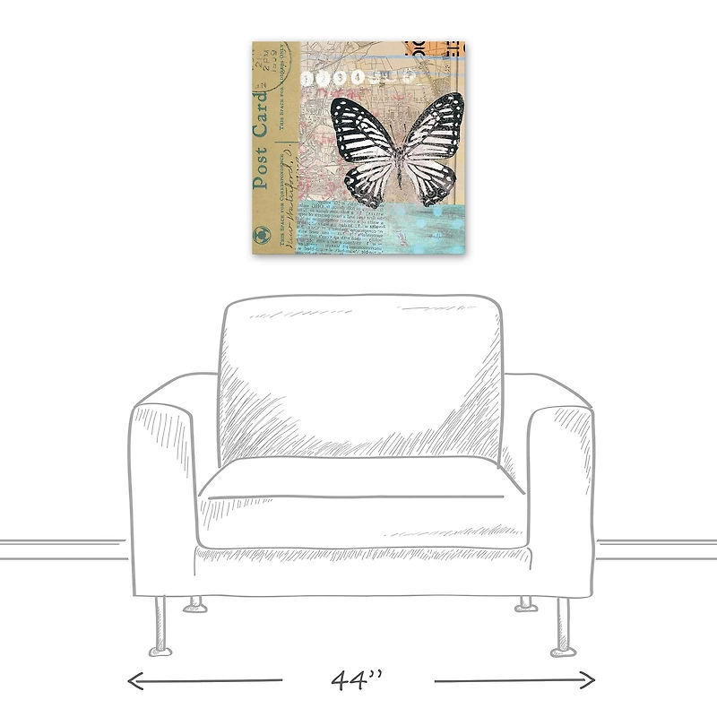 Monarch Midday Flight 20" x 20" Canvas Wall Art